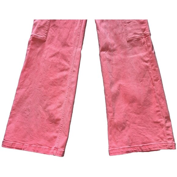Freckled Poppy X RISEN LOS ANGELES Jeans Pants SZ 7 28X32 Pink Tummy Control - Picture 5 of 16